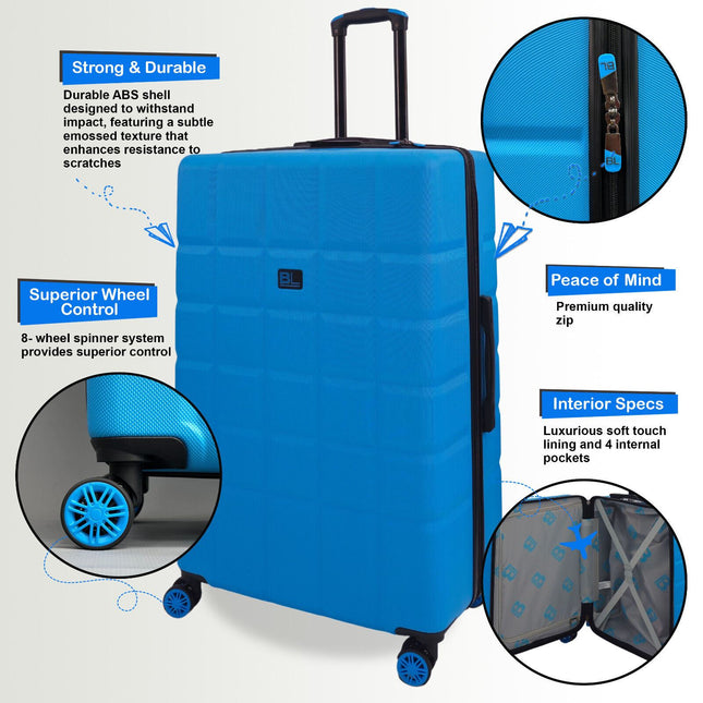 Hard Shell Classic 4 Wheel Travel Suitcase Set