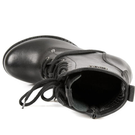 New Rock Ladies Black Leather Gothic Trail Boots - TR001-S1