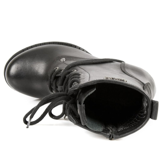 New Rock Ladies Black Leather Gothic Trail Boots - TR001-S1