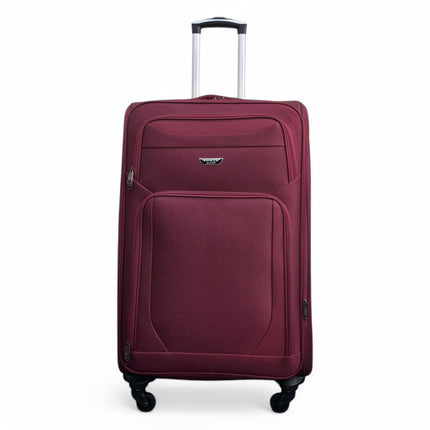 Soft Shell Lightweight Nylon Suitcase Set 4 Wheel Travel Case Holiday Bags