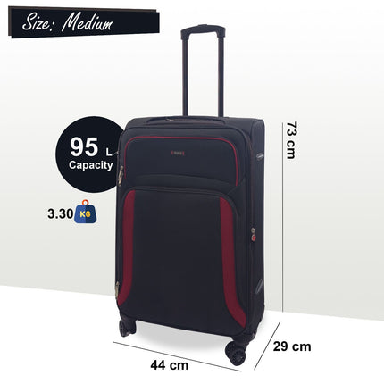 Soft Shell Suitcase Luggage Set Travel Light Carry On Cabin Bag