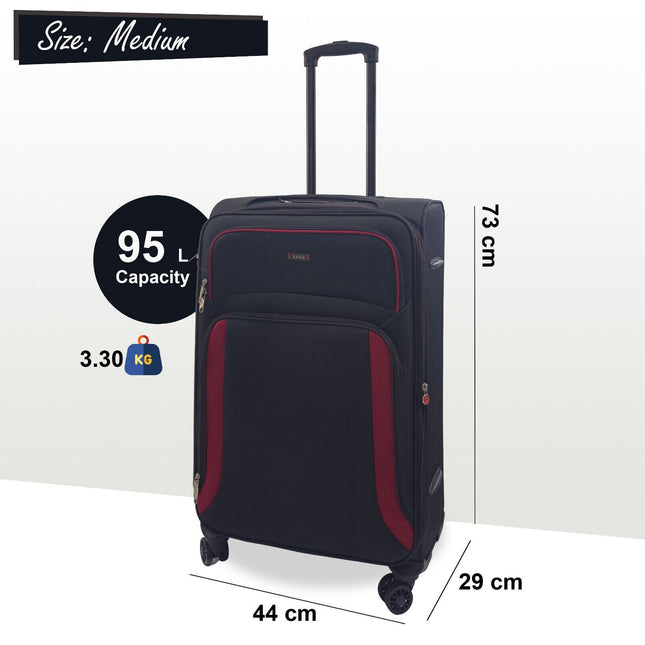 Soft Shell Suitcase Luggage Set Travel Light Carry On Cabin Bag