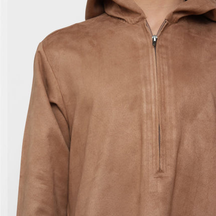 Kids Boys Hooded Eid Camel Brown Moroccan Jubba Robe Ramadan Eid Thobe - K-HM12