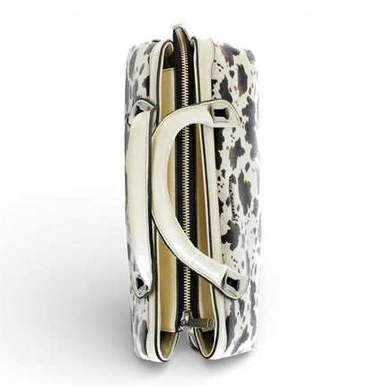 Laura Vita Aramis-08 Womens Tan Floral Print Adjustable Straps Shoulder Tote Handbag