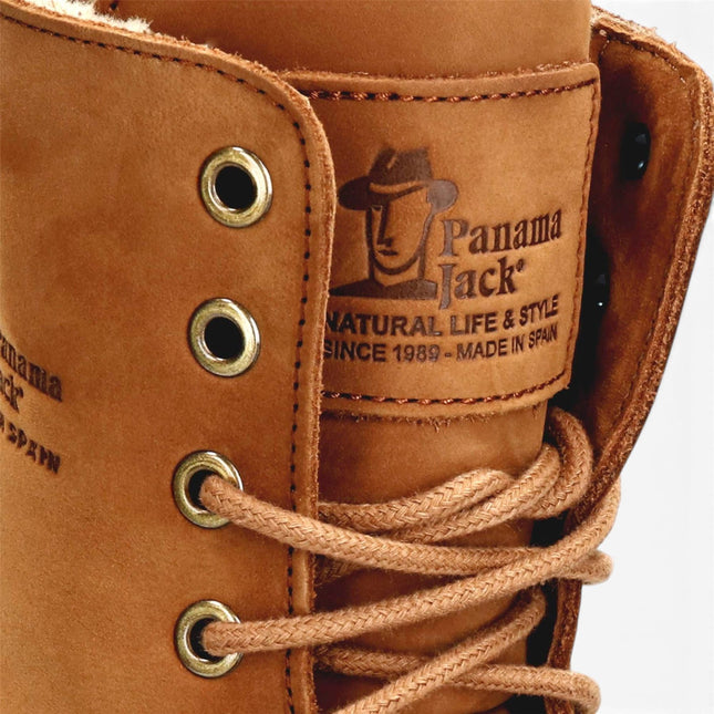 Panama Jack Women's Brown Waterproof Leather Warm Lace-Up Boots - Frisia-B44