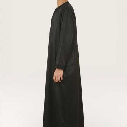 Kids Boys Black Moroccan Thobe Robe Djellaba Gandoura Eid Jubba- K-GG008