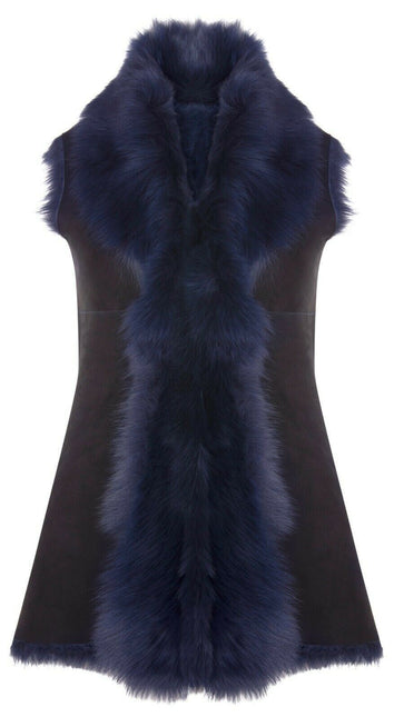 Women's Toscana Sheepskin Long Gilet-Sorocaba