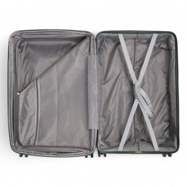 Expandable Hard Shell 8 Wheels Luggage Travel Cabin Suitcase Set