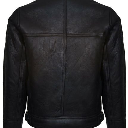 Mens Sheepskin Leather WW2 Bomber Jacket-Tucson