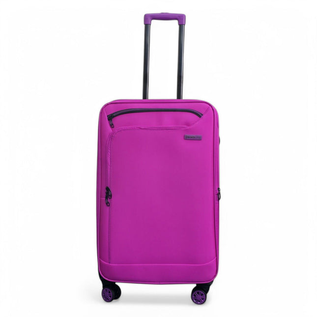 Lightweight Soft Shell 8 Wheels Luggage Travel Cabin Holiday Bags Suitcase Set