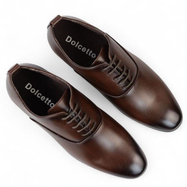 Men’s Brown Classic Lace Up Oxford Derby Shoes