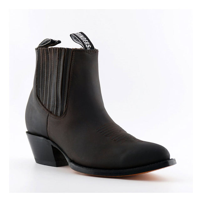 Grinders Unisex Brown Western Ankle Boots - Maverick