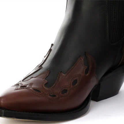 Grinders Unisex Leather Black Western Boots - Arizona Lo