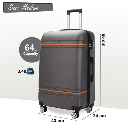 Hard Shell Modern Dual 4 Wheel Luggage Suitcase Set