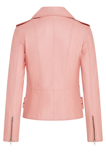 Womens Leather Brando Biker Jacket-Orlando
