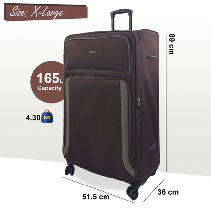 Soft Shell Suitcase Luggage Set Travel Light Carry On Cabin Bag