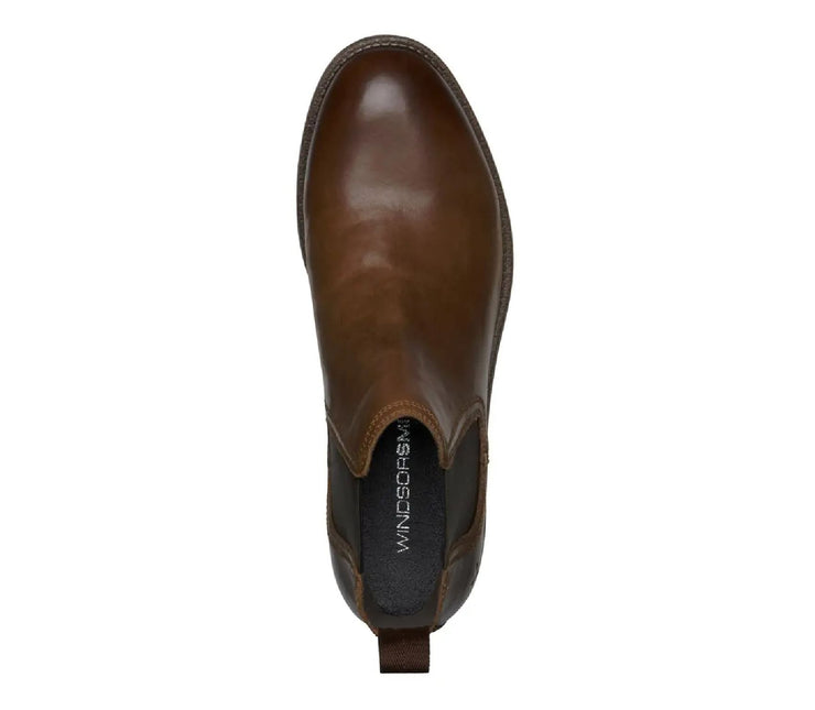 Windsorsmith Mens Brown Leather Chelsea Ankle Dealer Boots - Sergio