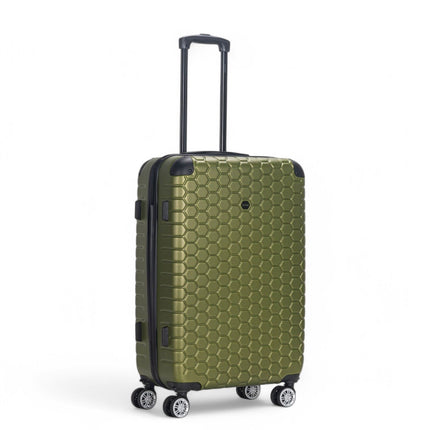 Hard Shell ABS 8 Wheel Luggage Travel Cabin Holiday Bags Suitcase Set