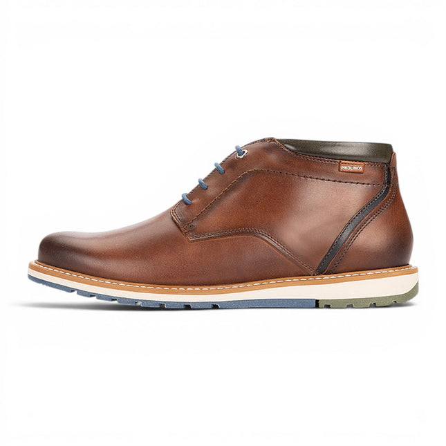 Pikolinos Men's Brown Leather Lace-Up Ankle Smart Boots - Berna