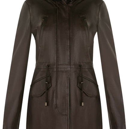 Womens Mid Length Hooded Parka Jacket-Oakengates