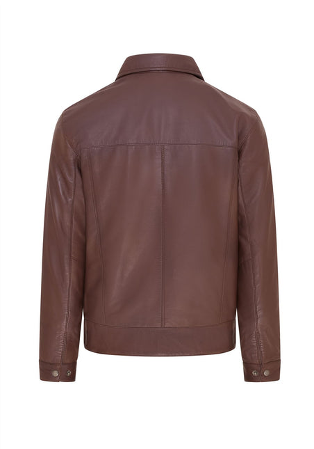 Mens Retro 100% Nappa Leather Harington Biker Jacket