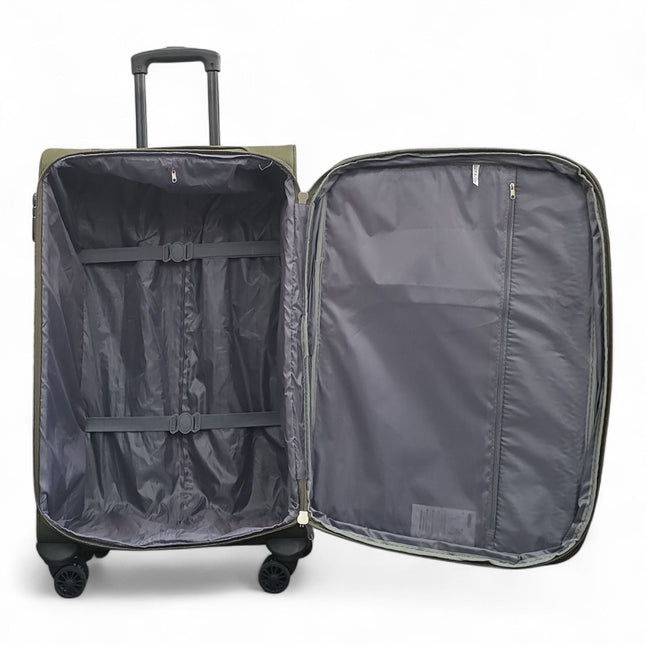 Expandable Soft 8 Wheel Lightweight Suitcase Luggage Travel Bags Set