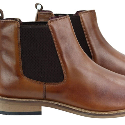 Mens Vintage Tan Leather Dealer Boots