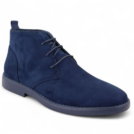 Men's Navy Premium Desert Style Suede Chukka Boots