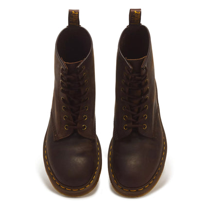 Dr Martens 1460 Brown Crazy Horse Leather Combat Boots - 11822203