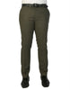 Men's Olive Green Wool Blend Tweed Formal Trousers