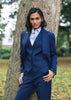 Women's 3 Piece Tailored Fit Plain Navy Formal Office Suit