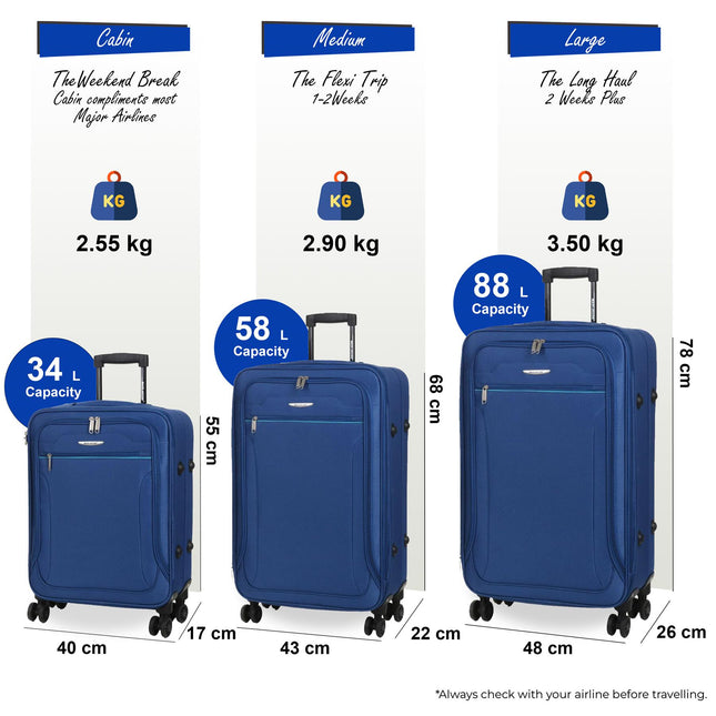 Lightweight Soft Luggage Travel Suitcases