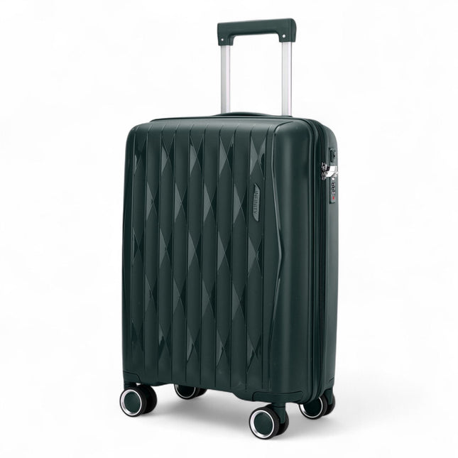 Robust Hard Shell Cabin Suitcase 37.5 x 20.5 x 55 cm TSA Luggage Suitable for Easyjet, Ryanair, Wizzair