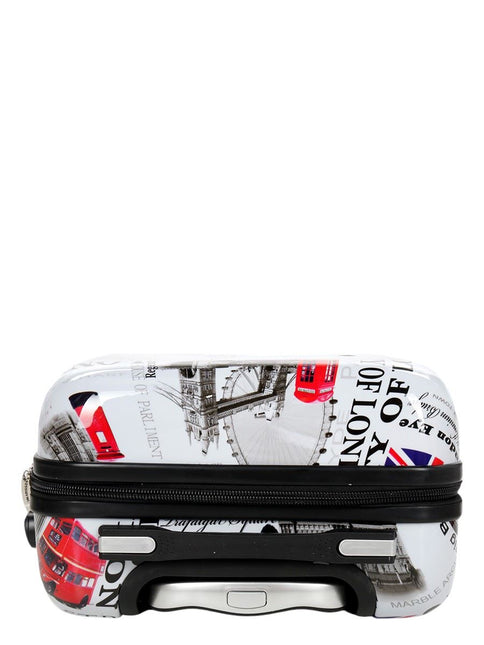 Strong Expandable Hard Shell 8 Wheel Suitcase Set Print Luggage Cabin Travel Bag