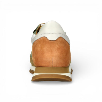 Lorenzo Conti Men's Aglae 02 Green Beige Leather Trainers Sneaker Shoes