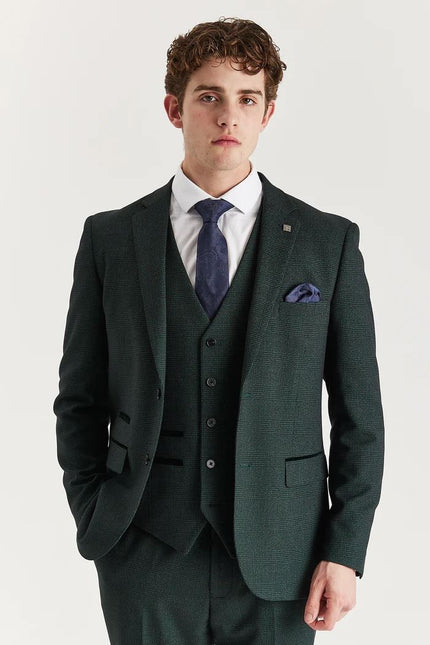 Men's Green Suit Blazer Prince Of Wales Formal Blazer