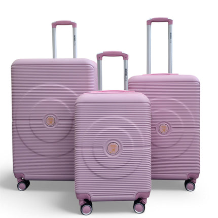 Robust ABS Hard Shell 8 Wheels Luggage Travel Holiday Cabin Suitcase Set