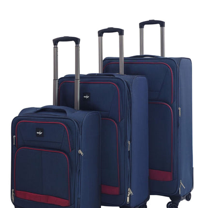 Soft 3 pcs Luggage Suitcase Set Cabin Light Travel Bags