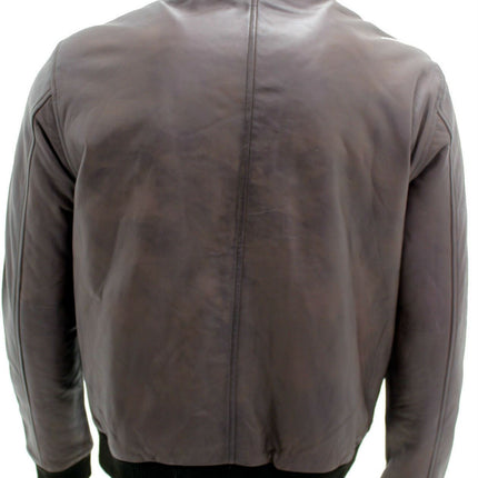 Mens Retro Varsity Leather Bomber Jacket-Pretoria