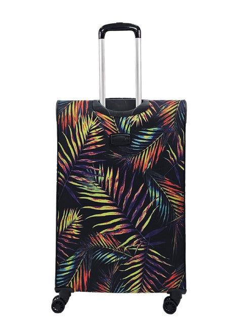 Lightweight Print Suitcases 8 Wheel Luggage Travel Soft Bags Set