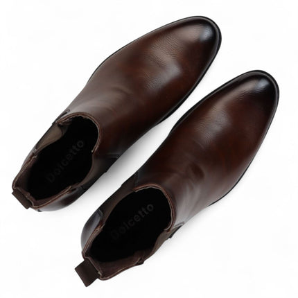 Men's Brown Chelsea Slip-On Office Ankle Boots