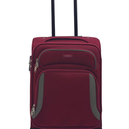 Soft Shell Suitcase Luggage Set Travel Light Carry On Cabin Bag