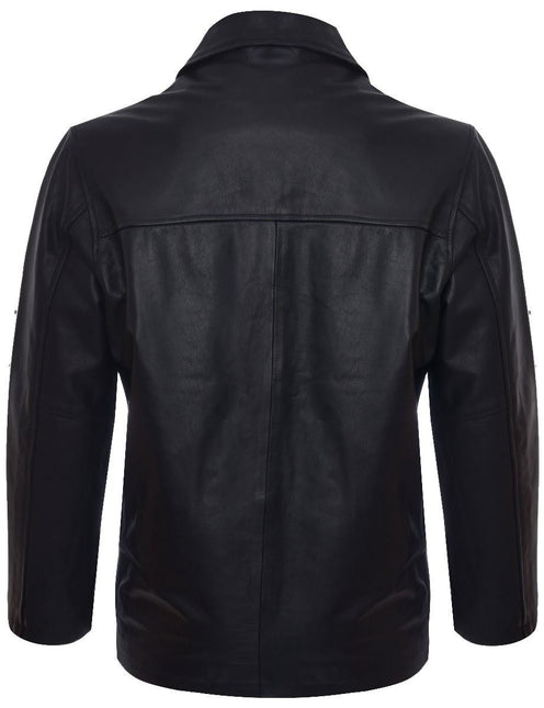 Mens Cowhide Leather Box Jacket-Mendoza