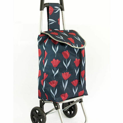 40L Lightweight Shopping Trolley Wheeled Folding Durable Cart Strong Bag Grocery