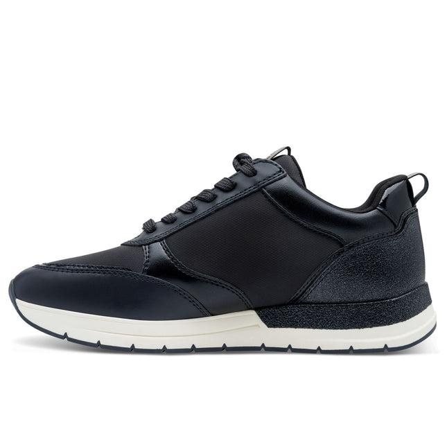 Tamaris Womens Navy Blue Fashion Lace-Up Zipped Sneakers Trainers