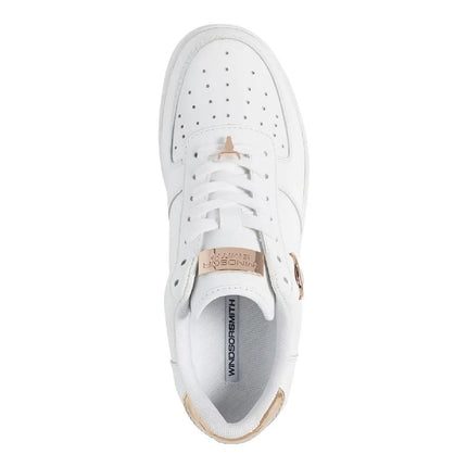 Windsorsmith Womens White Chunky Leather Platform Trainers Sneakers - Rich
