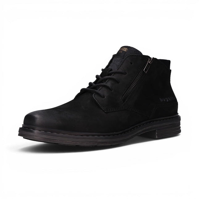 Bugatti Mens Black Leather Lace-up Chukka Ankle Boots - Rigalo Evo C30
