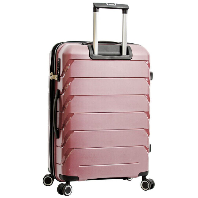 Dual 4 Wheel Hard Shell Strong Luggage Suitcase