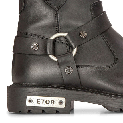 Men's Leather Military Boots Black Combat Biker Motorcycle Punk Western Boot