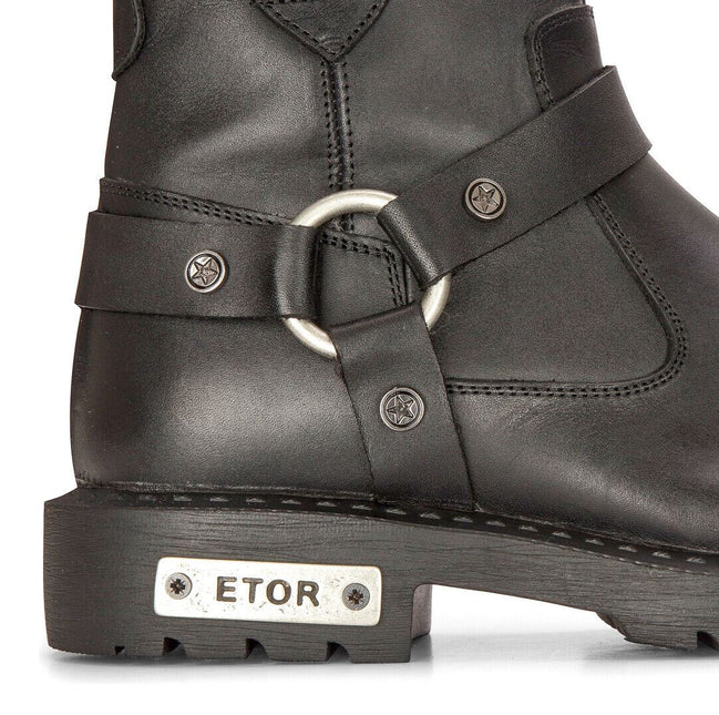 Men's Leather Military Boots Black Combat Biker Motorcycle Punk Western Boot